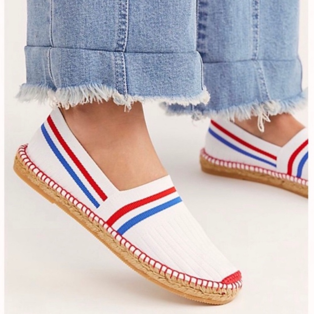 Free People On a Boat White Espadrilles Flats 40